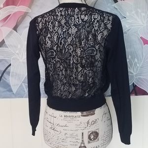 Luxxe Lane Navy Lace Cardigan